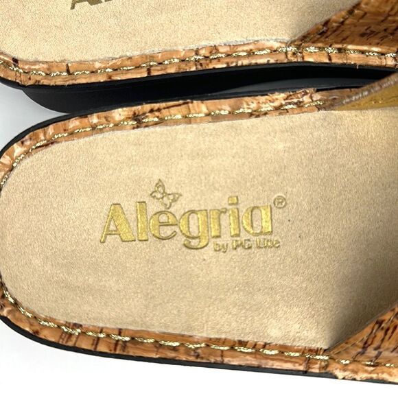 NWOT ALEGRIA Fiona Cork Print Slip On Platform Sandals EUR 37 US 7-7,5 - Picture 13 of 14